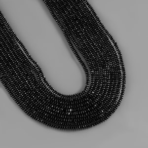spinel beads Beautiful Black spinel Faceted Beads, natural spinel stone beads, german cut cutting gemstone beads for jewelry making