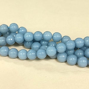 Natural Angelite Stone Blue Angelite Stone Beads, Blue Angelite Beads Strand Making Jewelry Angelite Stone ,