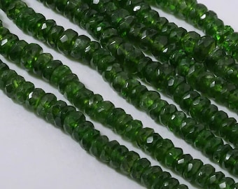 Faceted Stone Chrome Diopside, Gemstone Chrome Diopside Stone, Loose Stone Chrome Diopside Beads Strand Beaded Chrome Diopside Jewelry "