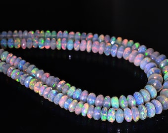 AAA+ Top Quality Ethiopian Rainbow Fire Opal, Natural Opal Stone Beads, Faceted Opal Stone beaded Opal Fire Opal, Opal Stone Jewelry Beads