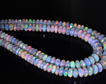 Genuine AAA+ Top Quality Ethiopian Rainbow Fire Opal, Natural Opal Stone Beads, Faceted Opal Stone beaded Opal Fire Opal,Opal Jewelry Beads