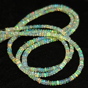 AAA Top-Qualität äthiopische Opal Stein Perlen, Regenbogen Feueropal Stein Perlen facettierte Rondelle Opal Edelstein Opal Perlen,