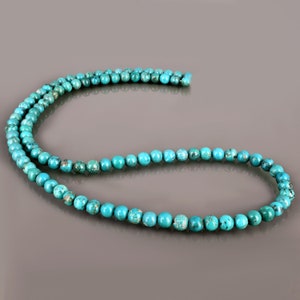 Turquoise Stone Beads Strand, Natural Turquoise Gemstone Beads smooth round Turquoise Beads,
