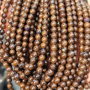 Boulder Opal Stone Beads, Smooth Round Boulder Opal Gemstone Beads Strand Boulder Opal Stone, Natural Boulder Opal