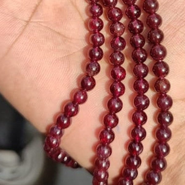 Stone Star Garnet Beads, Round Star Garnet Stone Beads Necklace - Making Jewelry Stone Beads Strand Garnet Necklace Star Garnet Beads "