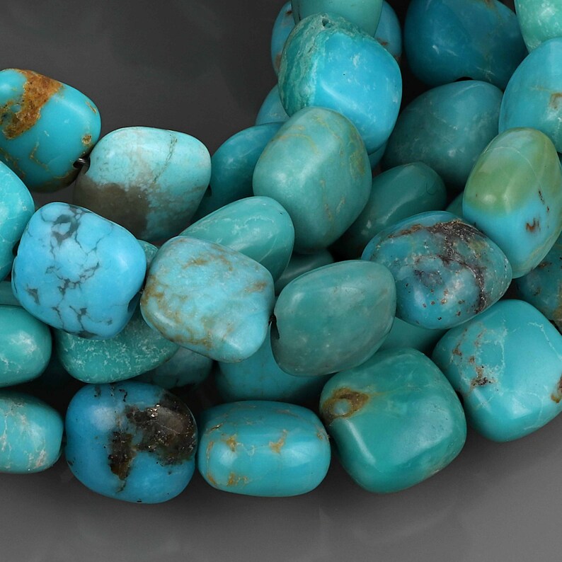 Turquoise Gemstone Beads Natural Turquoise Stone Strand Beads Etsy