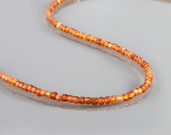 Collana di perline di pietra corniola naturale Collana di perline di pietra corniola a forma di scatola sfaccettata Collana di gioielli in regalo,
