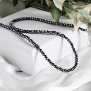 Hematite necklace hematite jewelry gemstone necklace beaded necklace gift for her hematite black hematite stone beads necklace,