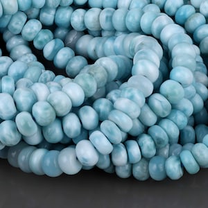 Larimar Stone Beads Larimar beads Stone, Roundel Larimar Gemstone Beads Natural Larimar Gemstone Beads &quot;