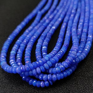 Blue Opal Stone Beads Loose Opal Beads, Faceted Opal Jewelry Beads - Natural Ethiopian Opal Gemstone Beads, Roundel Opal Beads Stone ,