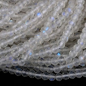 Natural Rainbow Moonstone Strand , Faceted Round Beads Moonstone , Blue Flash Moonstone Beads Strand AAA Top Quality Gemstone Rainbow Stone,