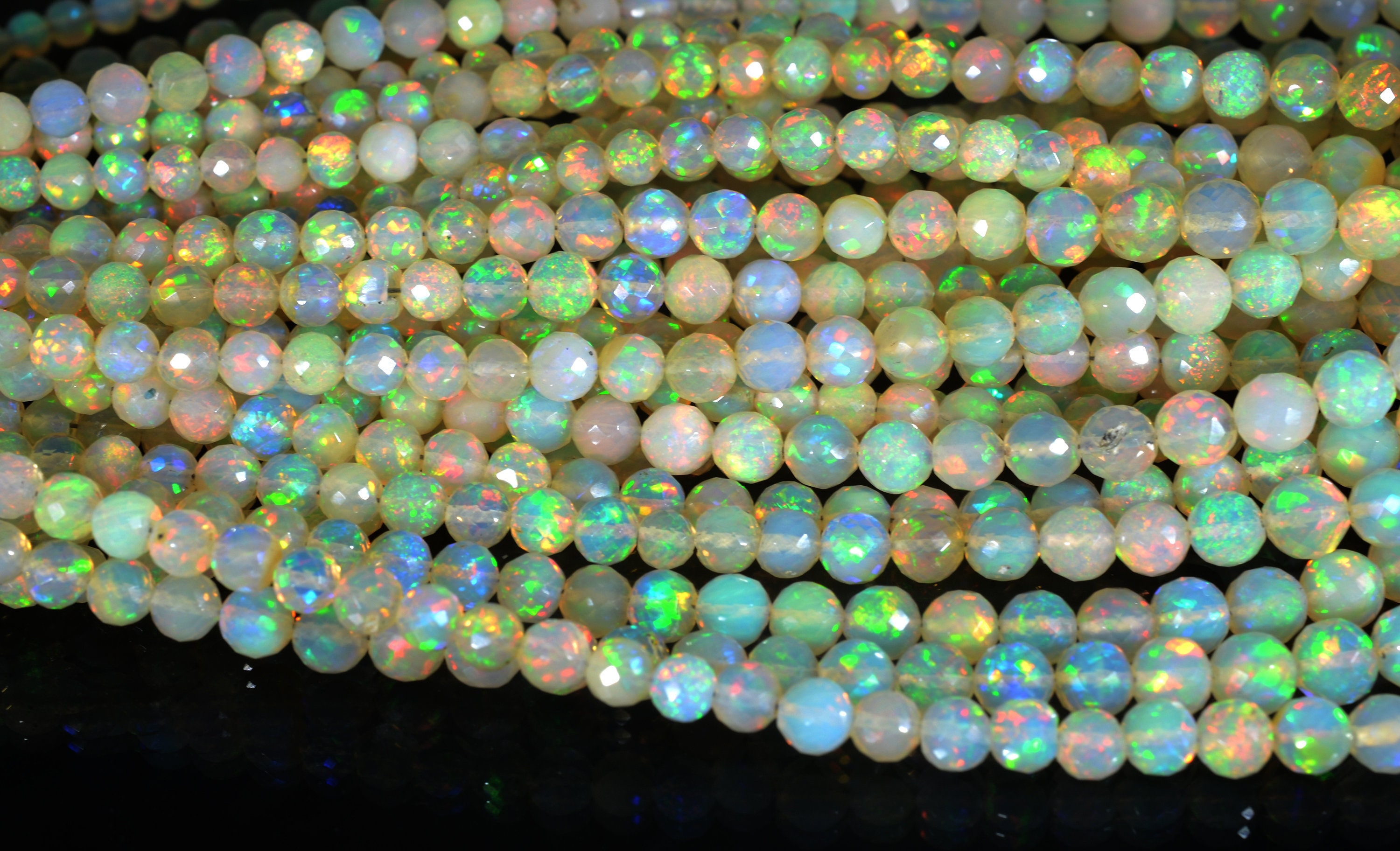 Opal Gemstone Strand Natural Ethiopian Opal Gemstone Beads / - Etsy