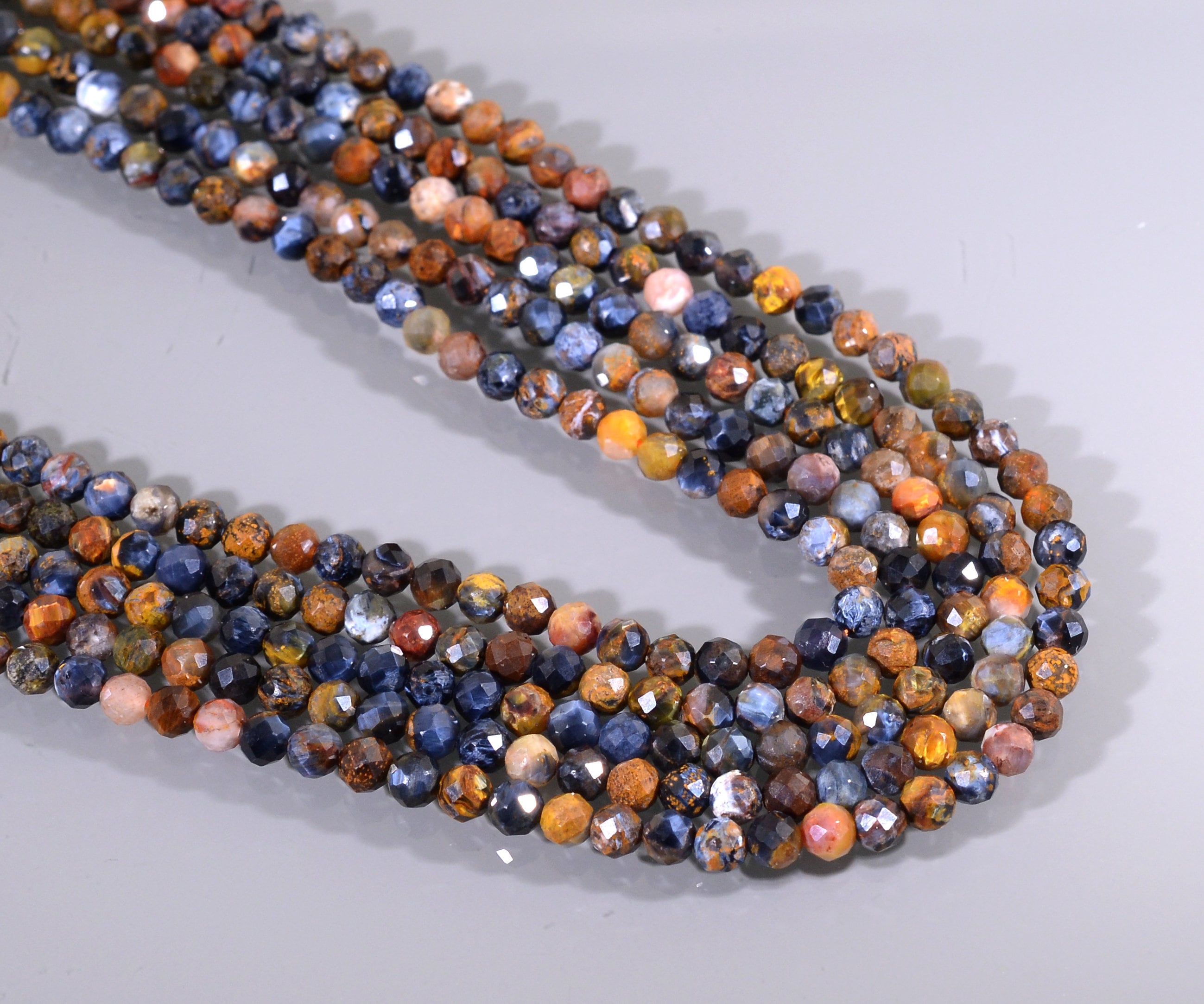 Natural Pietersite Beads Pietersite Stone Faceted Round Etsy India