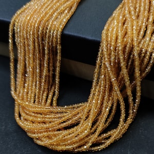 Yellow Sapphire Beads 100% Natural Sapphire Stone Beads - Gemstone Faceted Roundel Sapphire Beads, Making Jewelry Sapphire Gemstone Beads ,