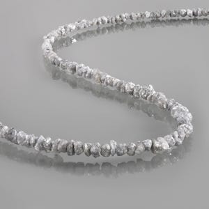 Raw diamond necklace diamond necklace rough diamond - necklace layering necklace diamond jewelry raw diamonds Beads diamond