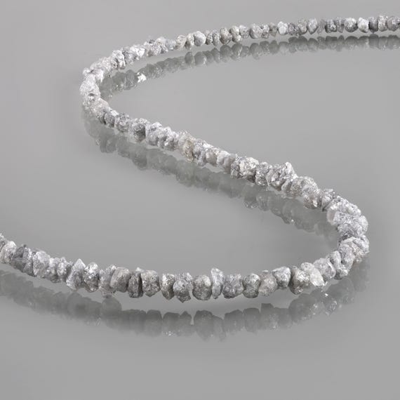 Raw diamond necklace diamond necklace rough diamond - necklace layering necklace diamond jewelry raw diamonds Beads diamond
