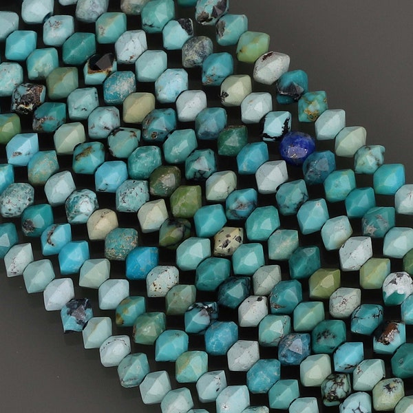 Natural Gemstone Beads Arizona Turquoise, Strand Turquoise Stone Faceted Saucer , Making Jewelry Beads Turquoise Gemstone Beads,