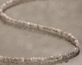 Raw diamond necklace diamond necklace rough diamond - necklace layering necklace diamond jewelry raw diamonds Beads diamond