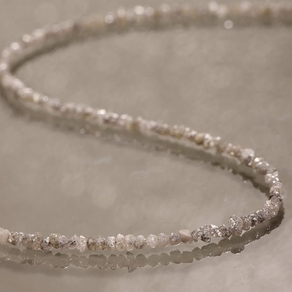 Raw diamond necklace diamond necklace rough diamond - necklace layering necklace diamond jewelry raw diamonds Beads diamond