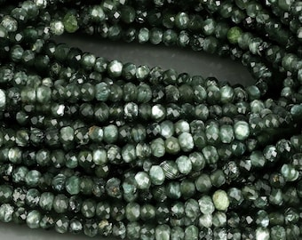 15&quot; Inches Beads Green Seraphinite Natural Seraphinite Stone / Making Jewelry Beads Gemstone Seraphinite Beads Strand Seraphinite Beads,