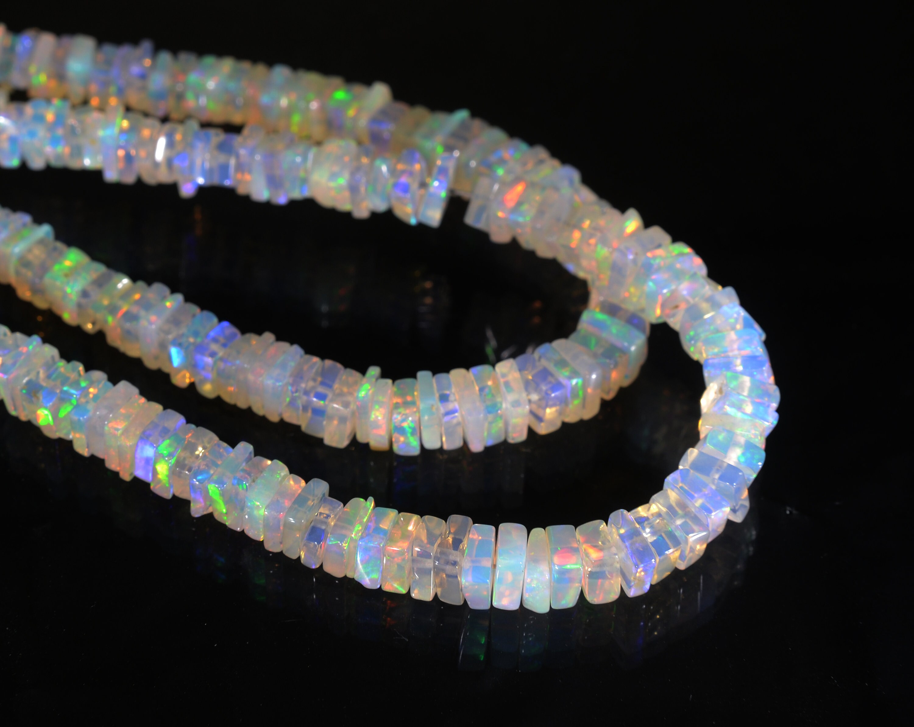 Opal Cube Beads Natural Ethiopian Opal Stone Beads Strand Etsy