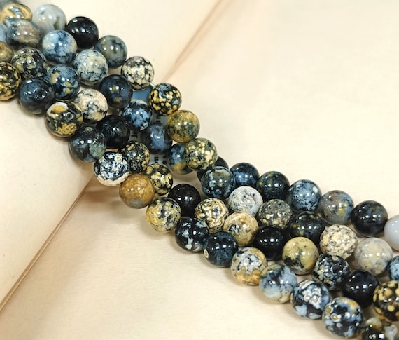 Ocean Jasper Stone Smooth Round Ocean Jasper Gemstone Beads 8MM Ocean Jasper Stone Beads, 15 inches