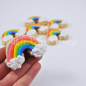 Mini Rainbow cookies - Rainbow colorful sugar cookies - rainbow party favor - rainbow gift - rainbow birthday cookies - LGBTQ party gift