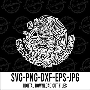 Mexico SVG Mexican Eagle Aguila Mexicana Cut Files Svg Png Dxf Jpg Eps Digital Files For Cricut and Silhouette