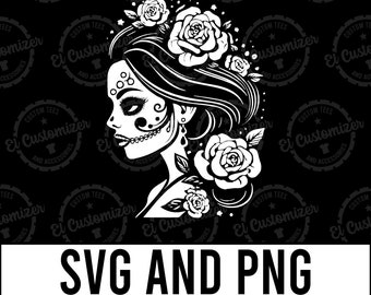 Catrina SVG und Png Día De Los Muertos Digitale Dateien für Cricut und Silhouette Day of The Dead