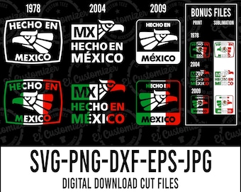 Hecho En Mexico SVG Bundle: Mexican Logos (Digital Files)