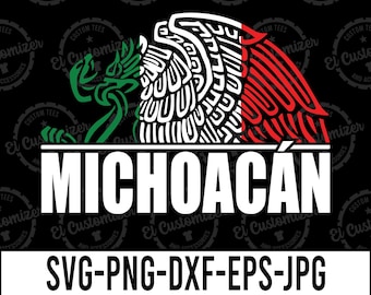 Michoacan Mexiko Flagge SVG Schnittdateien (Digitaler Download)