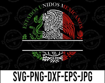 Mexico SVG Mexican Eagle Tricolor Cut Files Mexico Coat Of Arms Svg Png Dxf Jpg Eps Digital Files For Cricut and Silhouette