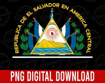 El Salvador Flag PNG: Sublimation & DTG Printing (Digital Download)