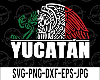 Yucatan Mexican Eagle SVG: Cut Files for Cricut, Silhouette (Digital Download)