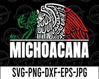 Michoacana Adler SVG-Schnittdateien: Mexikanische Flagge (Digitaler Download)