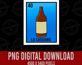 La Caguama PNG Loteria  Digital Download