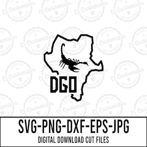 Durango SVG Map With Scorpion Svg Png Dxf Jpg Eps Digital Files For Cricut and Silhouette