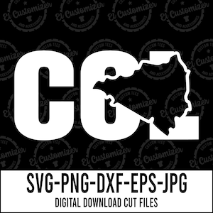 May include: White graphic design of the letters "CO" with a white outline of the state of Colorado. The design is on a black background with a repeating pattern of a white circle with a star and the text "El Customizer" in a white font.