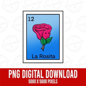 La Rosita PNG 5000 x 5000 Pixeles Loteria Descarga Digital