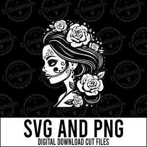 Catrina Svg y Png Día De Los Muertos Archivos Digitales para Cricut y Silhouette Día de Muertos