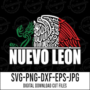 Nuevo Leon Flag SVG: Cut Files for Cricut & Silhouette (Digital Download)