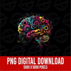 Buntes Gehirn PNG Clipart Gehirn Illustration, Neurologie Digitaler Download