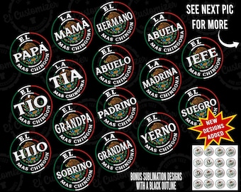 El Mas Chingon Bundle PNG Mexican Flag  Chingona PNG and Chingon PNG Print and Sublimation Digital Download- Tia, Tio, Abuela, Abuelo Png