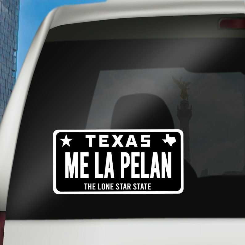 Me La Pelan SVG Texas License Plate Cut Files Svg Png Dxf Jpg Etsy Canada