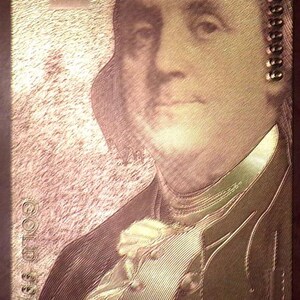 New Economy 100 Dollar Bill Gold Foil