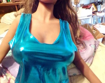 Metalic Teal Tank Top