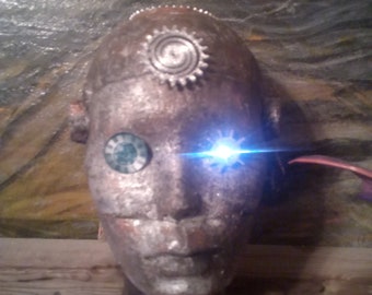 SteamPunk Robot Doll Head