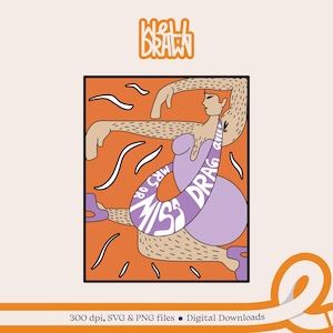 Drag Queen LGBTQ+ Clipart: Pride Month Digital Art (PNG SVG)