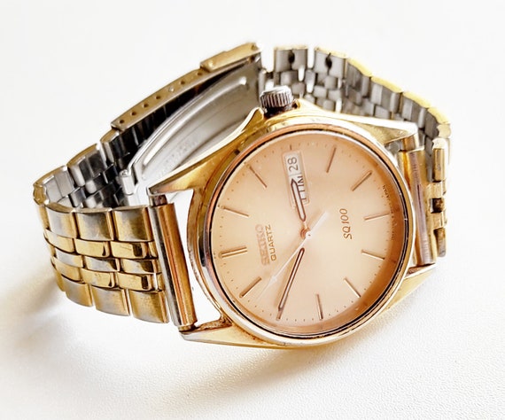 Buy Vintage Seiko SQ100 7N43-TOIL Gold Plated Quartz Watch Online in India  - Etsy