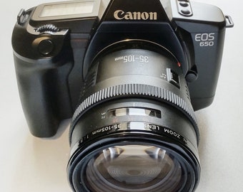 Vintage Canon EOS 650 35mm SLR Camera + Canon EF 35-105mm/f3.5 Lens